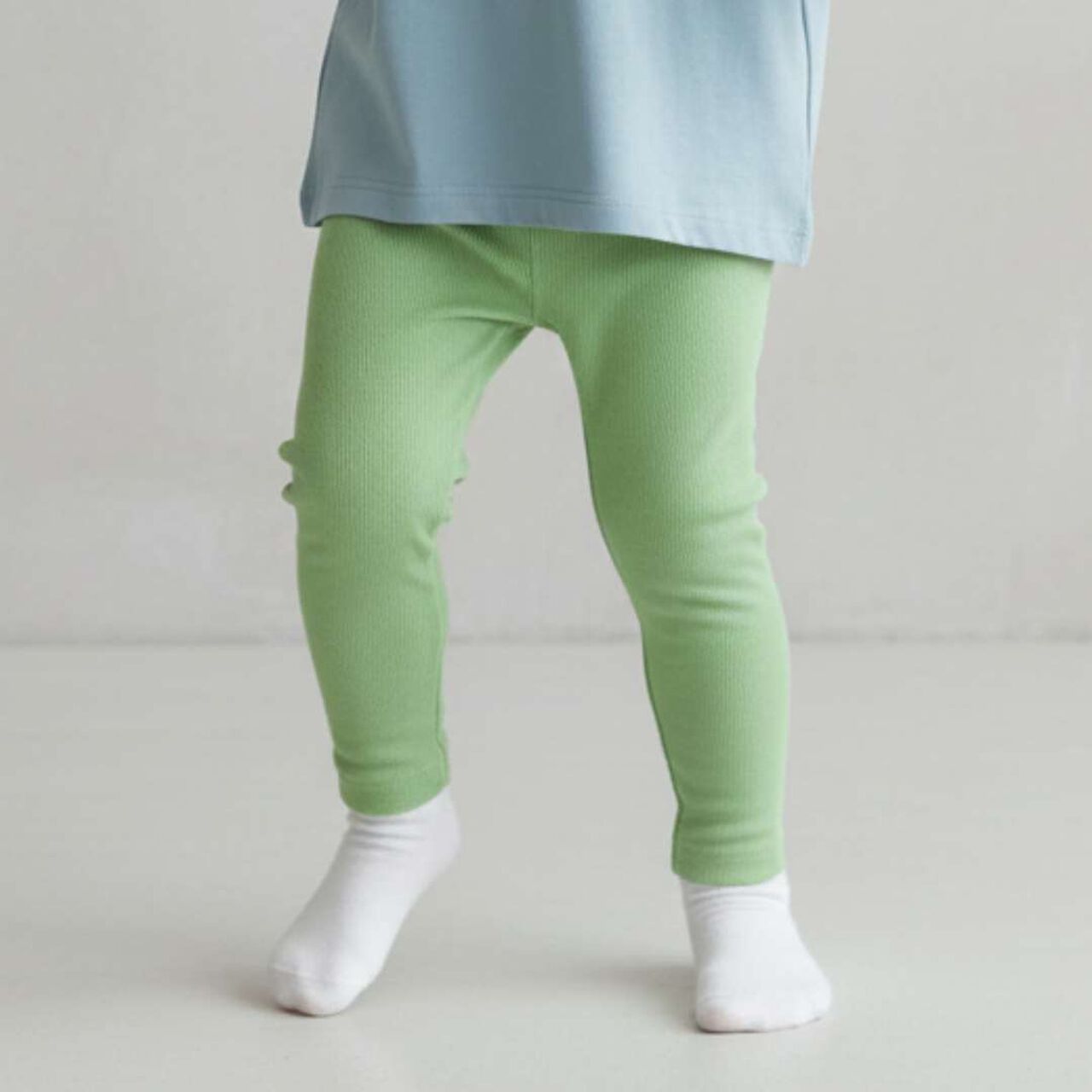 [Affordable] Boys 10-Length Leggings,Light green, large image number 0