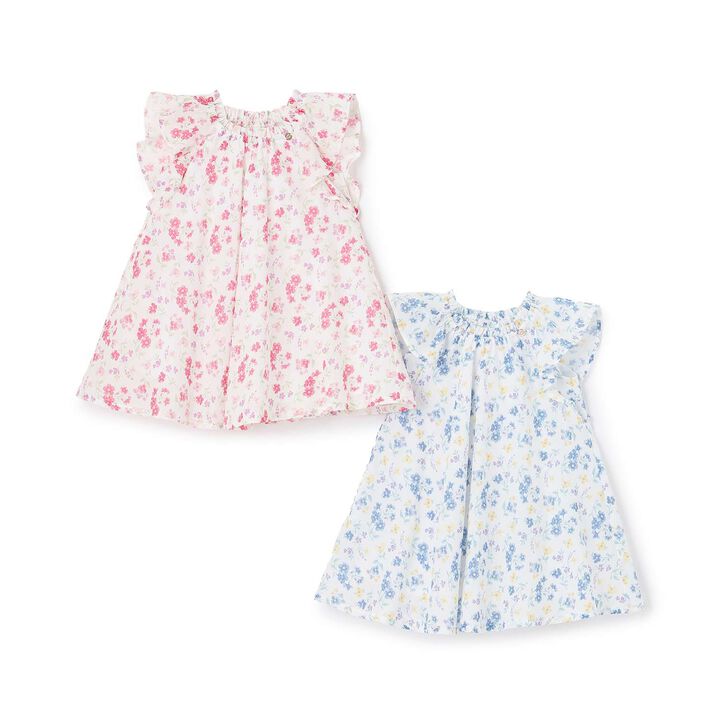 Link Floral Pattern A-Line One-Piece Dress,Blue, medium image number 11