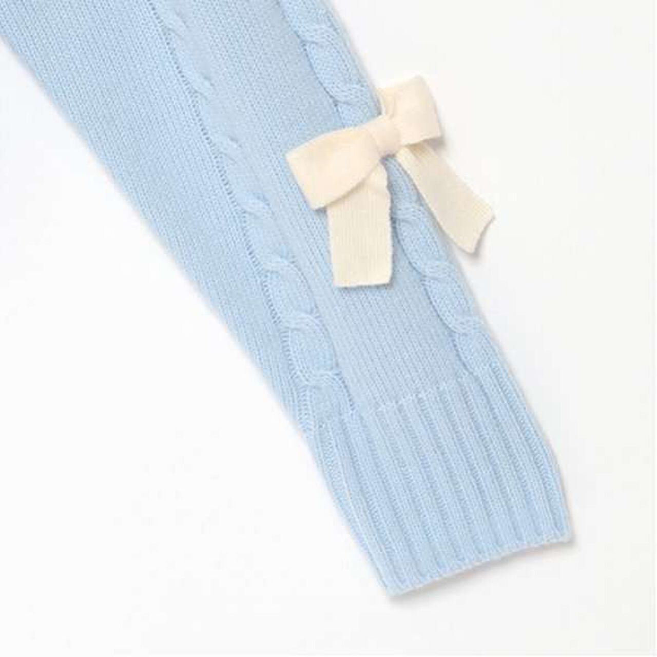 W Zip Ribbon Cardigan,Sax blue, large image number 10