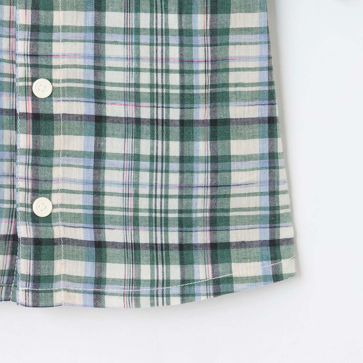 Train One-Point Checkered Short-Sleeve Shirt,Red, medium image number 5