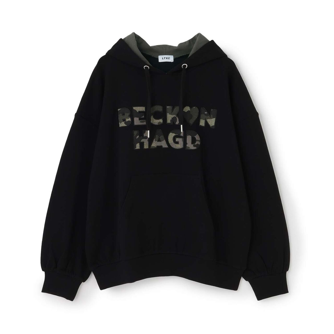 [100% Cotton] Patterned Logo Appliqu&eacute; Hoodie,Off white, large image number 11