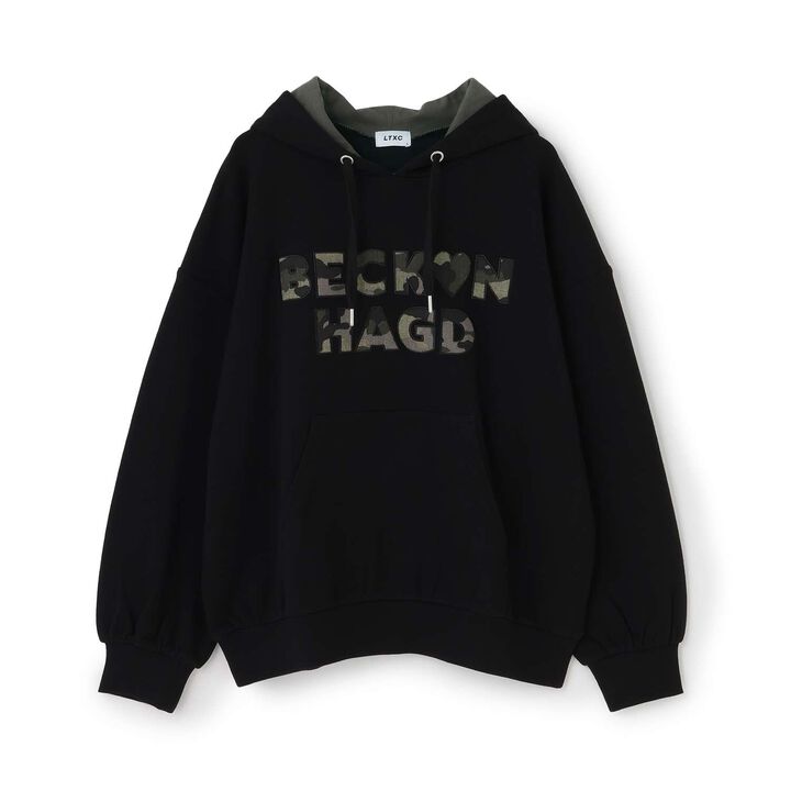 [100% Cotton] Patterned Logo Appliqu&eacute; Hoodie,Off white, medium image number 11