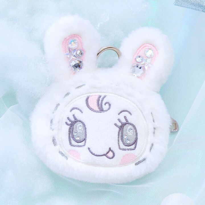 White Berry-chan Fluffy Sparkle Pouch,, medium