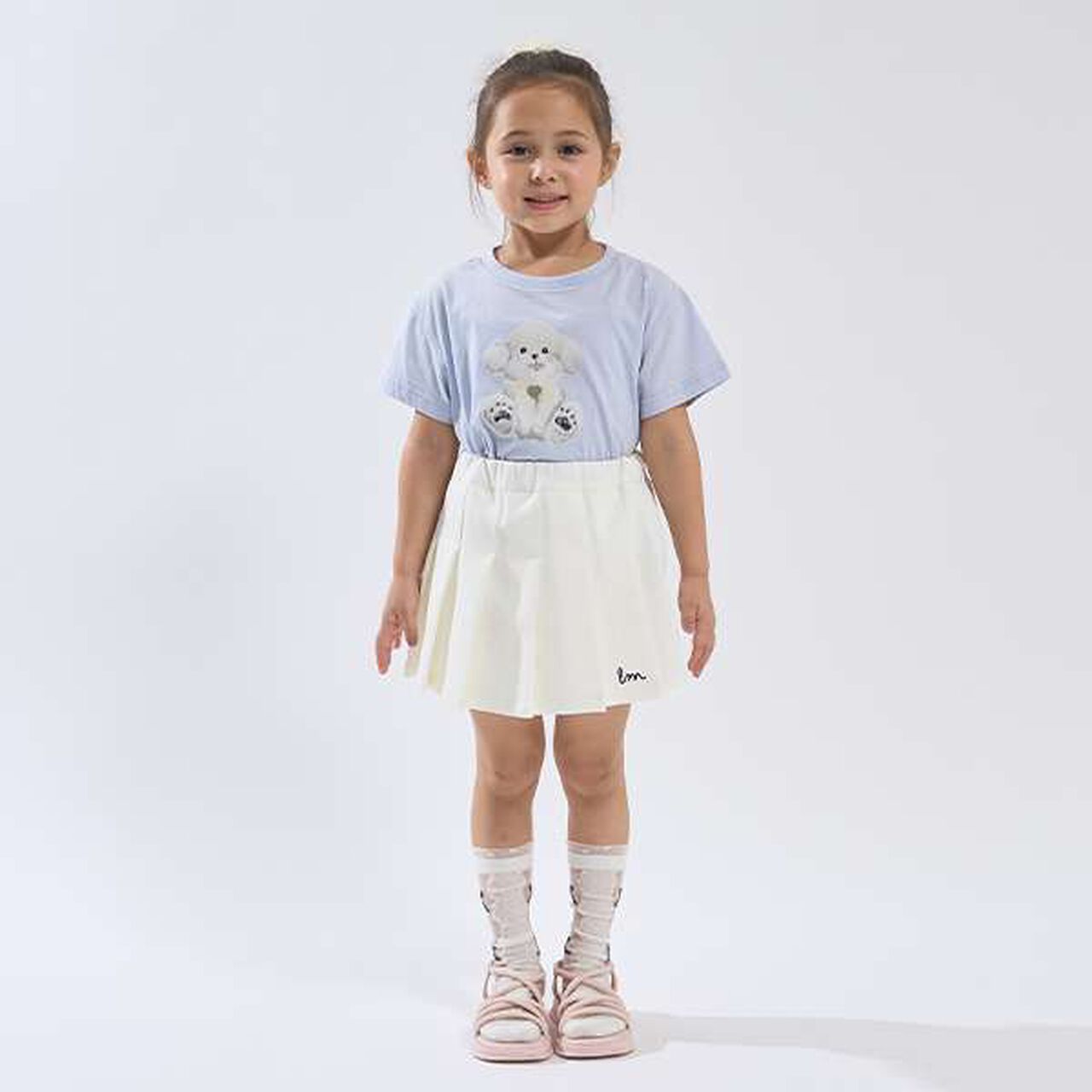 Soft Cotton Assorted Ribbon Motif Printed T-Shirt,Light blue, large image number 22