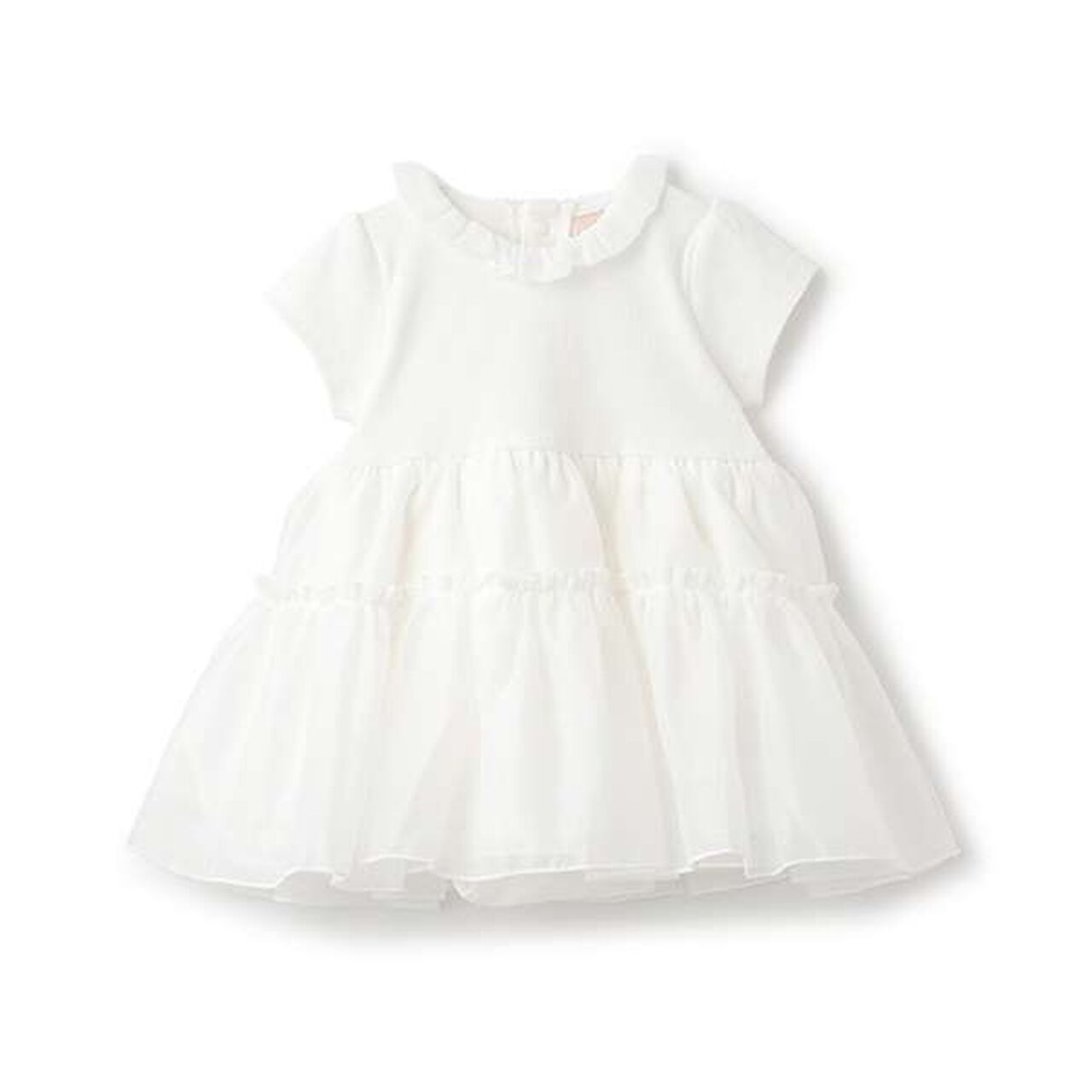 [Link] Organza OP Romper,Ivory, large image number 0