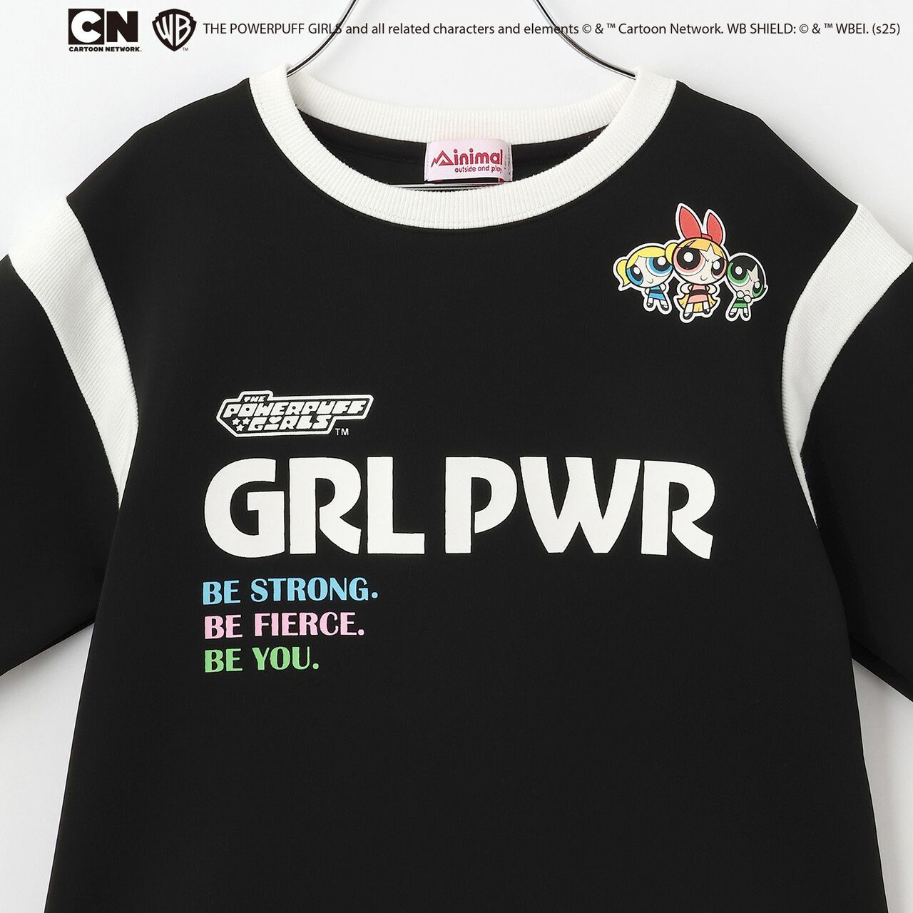 [Anti-Stain Finish] Powerpuff Girls Ponte Logo Crew,Magenta, large image number 4