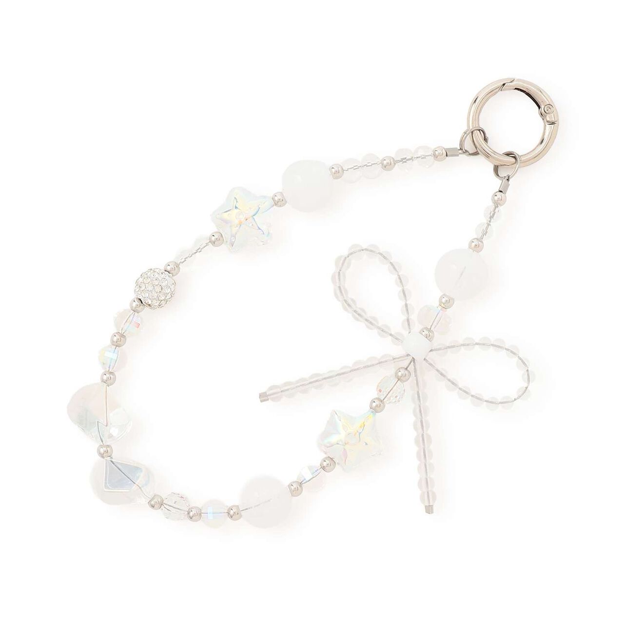 Ribbon Bead Strap,White, large image number 0