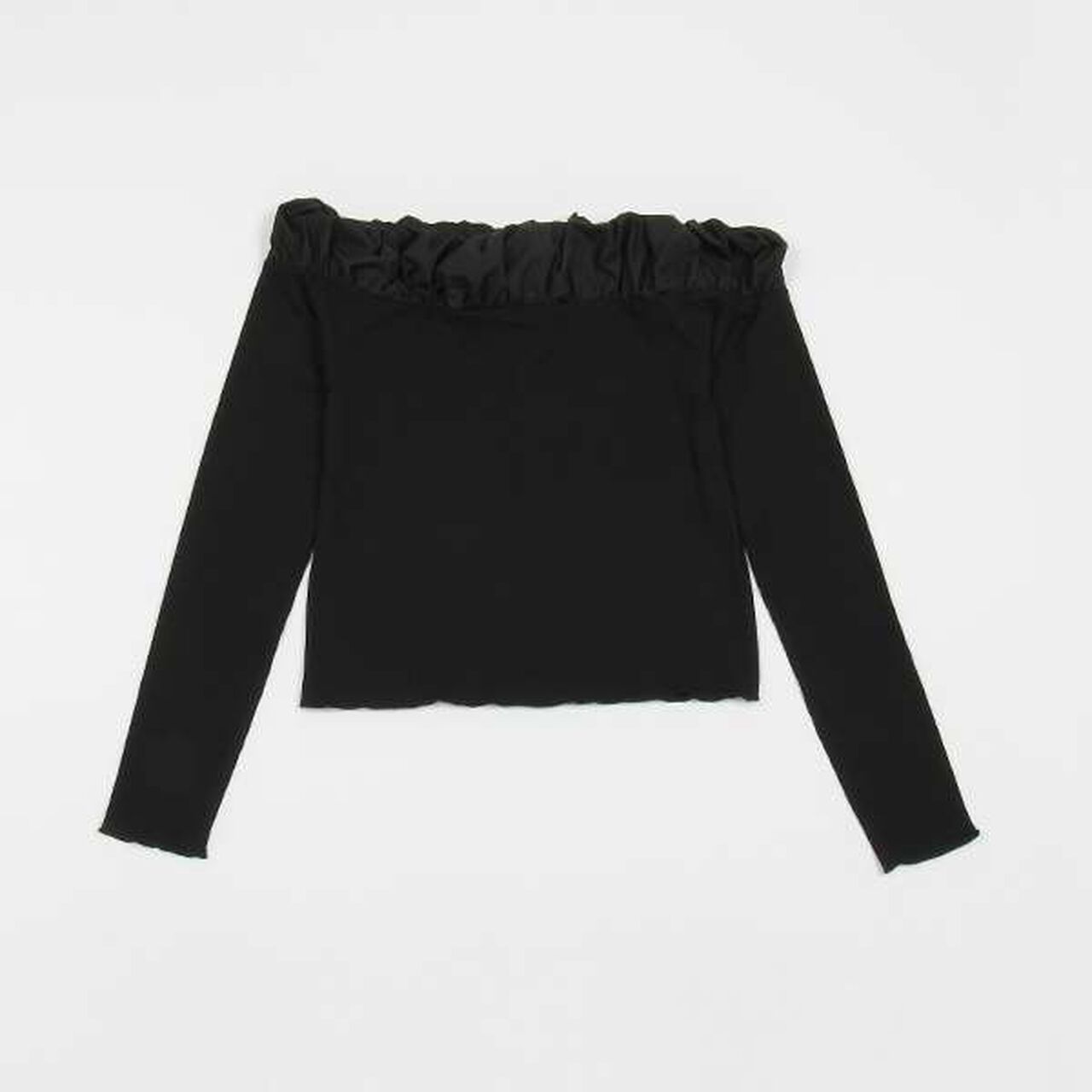 [LADIES] Balloon Collar Long Sleeve T-Shirt,Charcoal gray, large image number 19