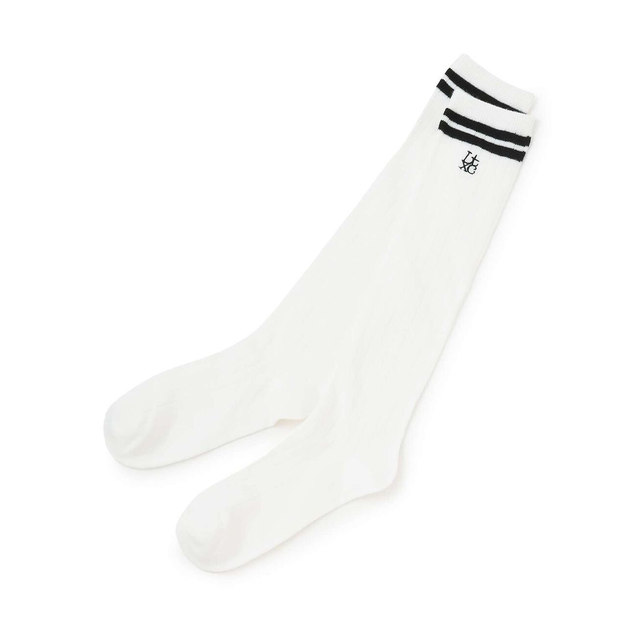 Ribbed Knee-High Socks,Off white, large image number 0