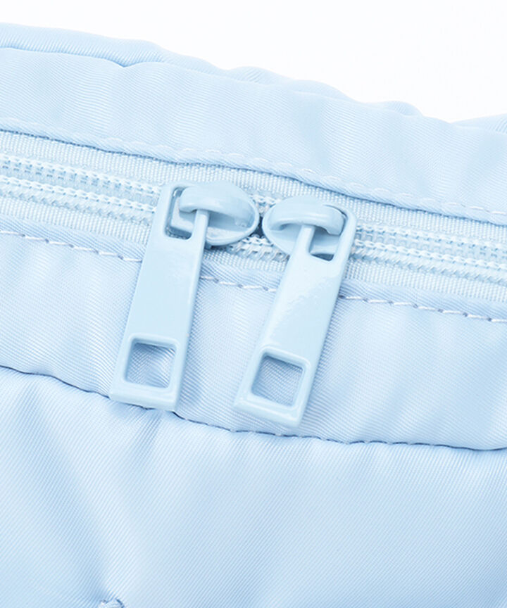 Shoulder Bag with Ribbon Pattern and Bottle Holder,Black, medium image number 6