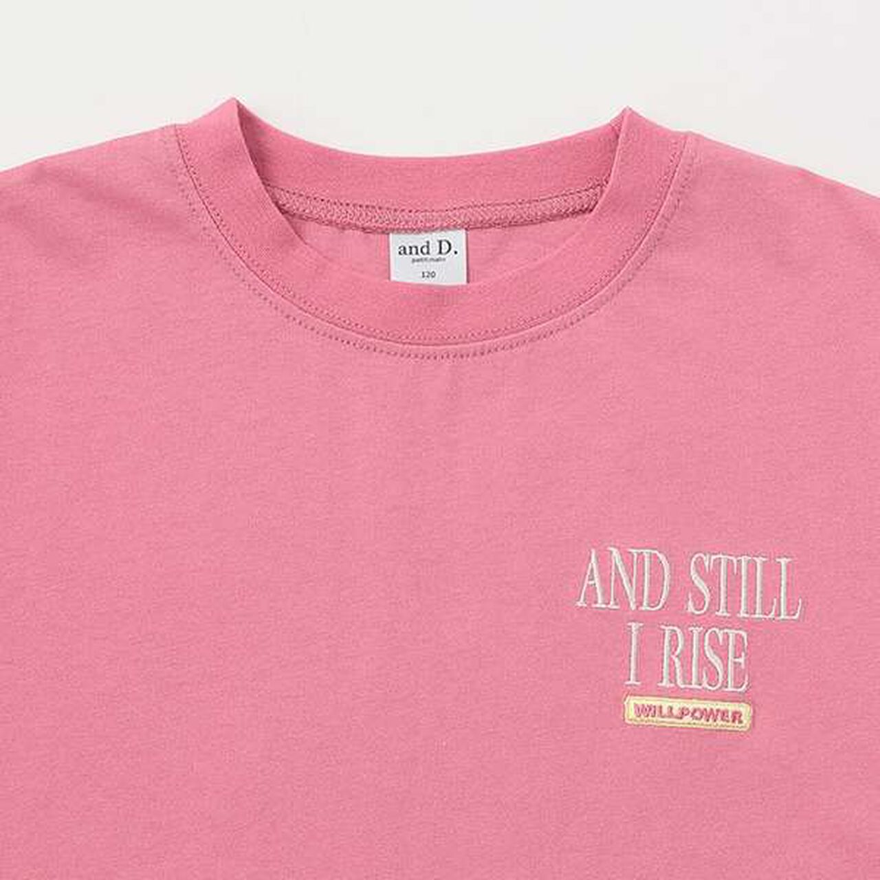 [100% Cotton Matching with Dad] Kids Logo Embroidery Big Half T-Shirt,Smoke white, large image number 10