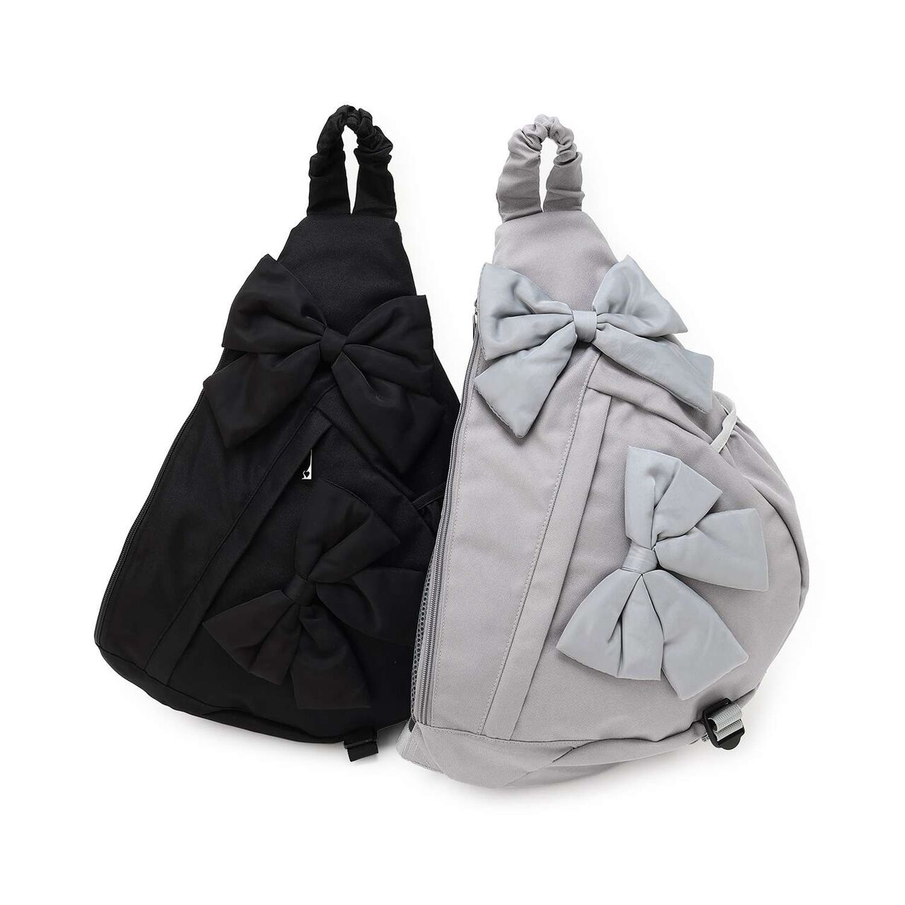 [Water-Repellent] Ribbon One-Shoulder Sling Bag,Black, large image number 10