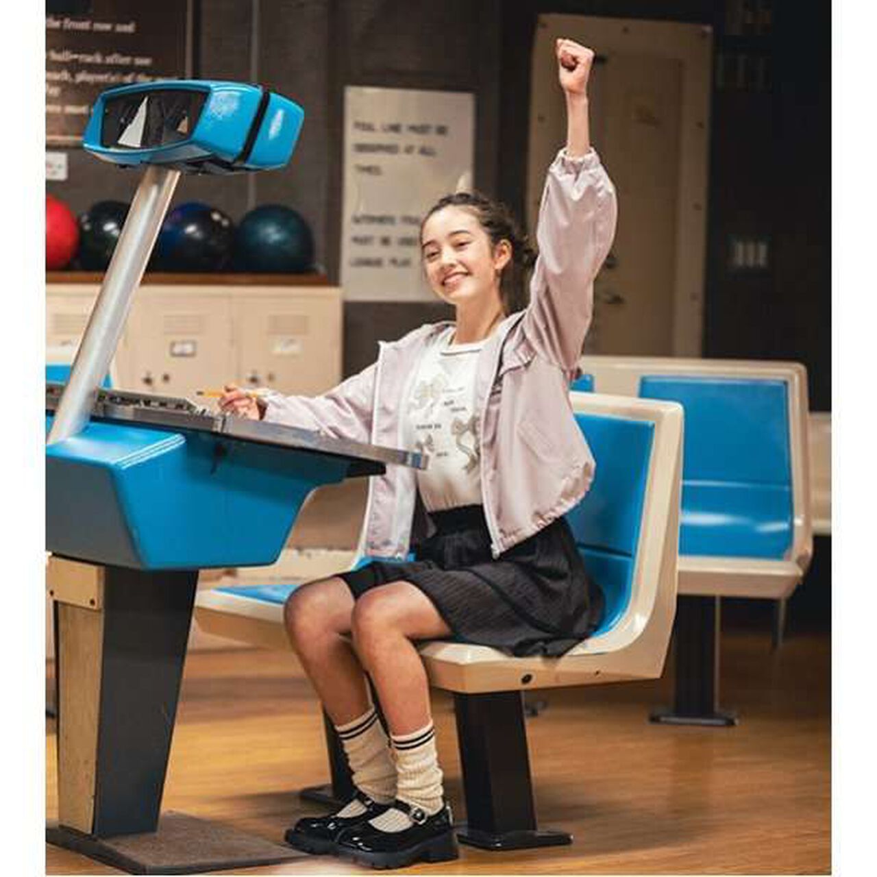 Tiered Frill Skirt with Shorts,Gray, large image number 32