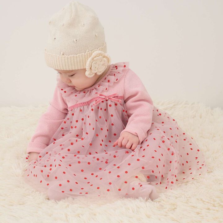 Sparkling Dot Baby Suit,Pearl white, medium image number 13