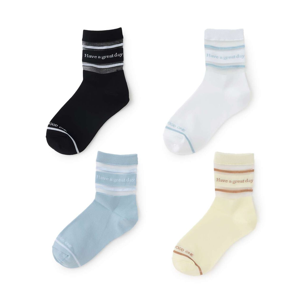 Sporty Sheer Socks,Sax blue, large image number 4