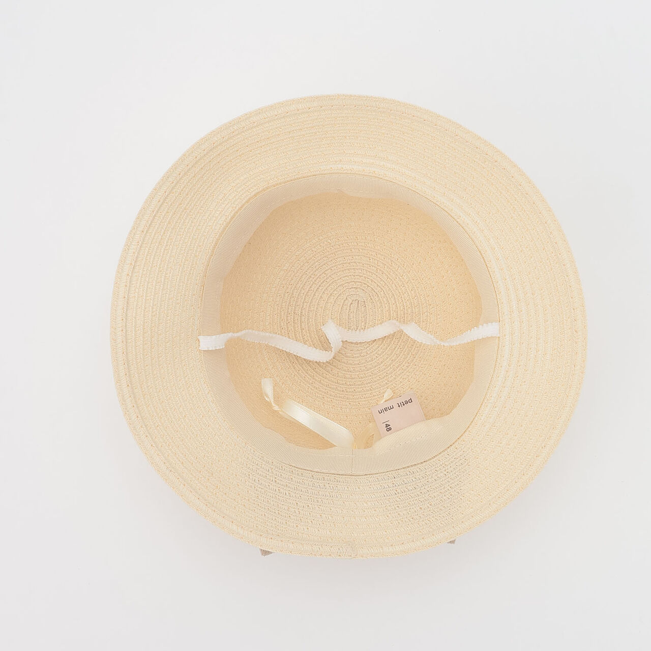 [Link] Foldable Ribbon Hat,Pearl white, large image number 4