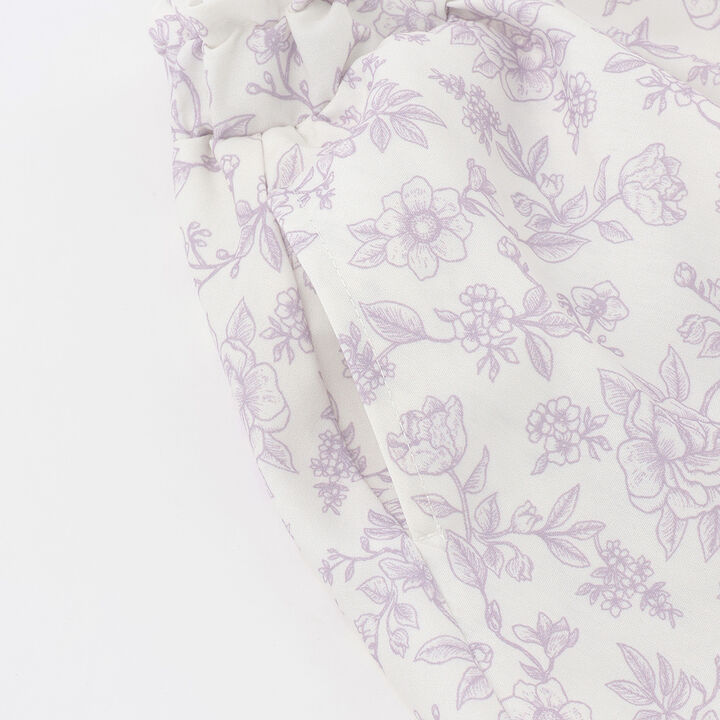 Floral Print Gathered Skirt,Navy, medium image number 8
