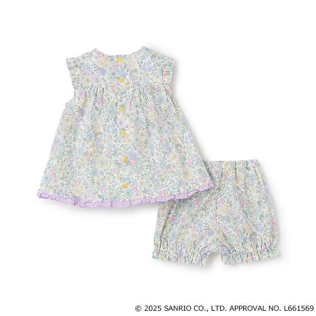 [My Melody] Liberty Baby Suit,Coral red, large image number 1