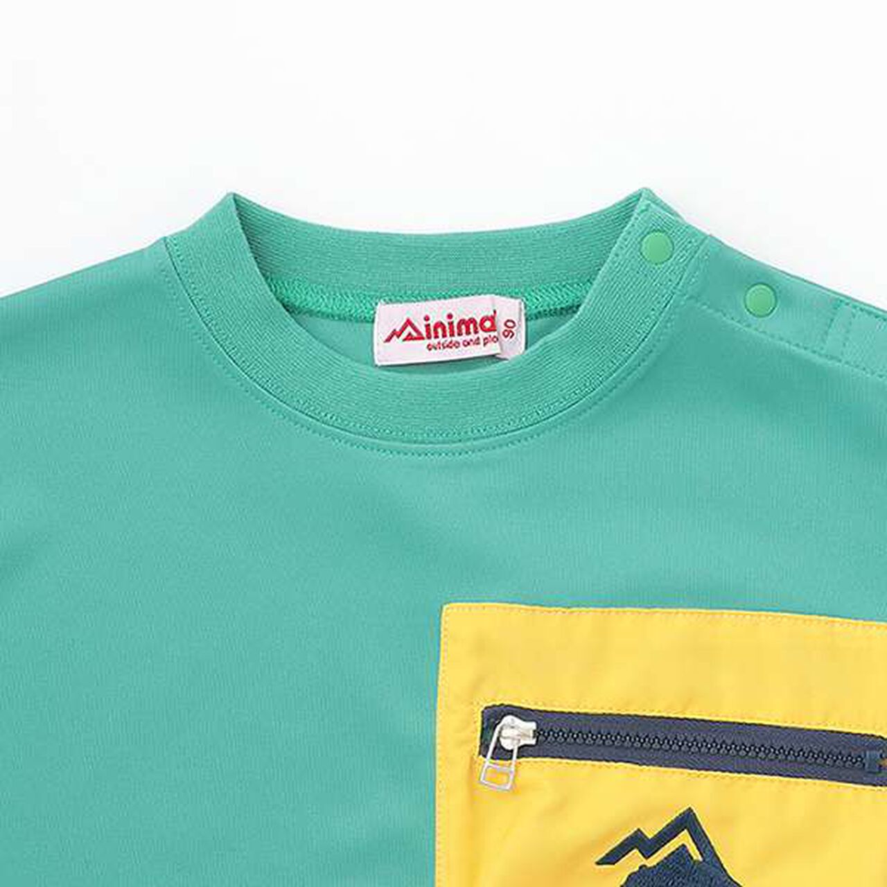 Water-Repellent Ponte Color-Blocked Pocket Big T-Shirt,White, large image number 12