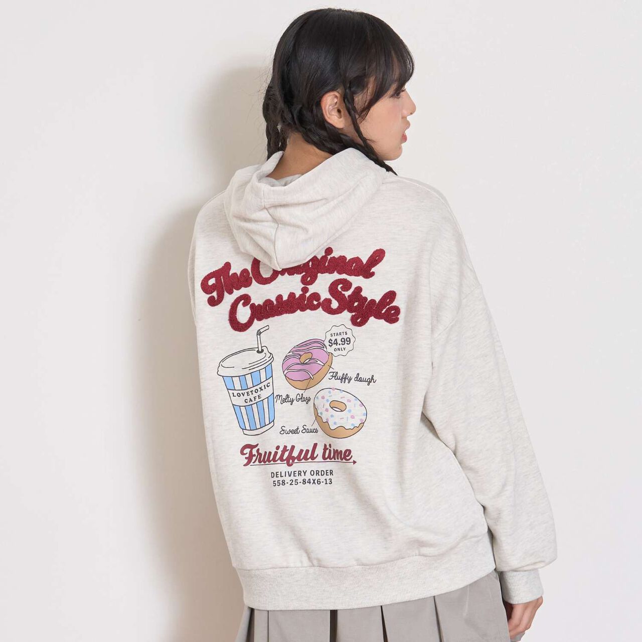 Back Sagara Loose Parka,Smoke white, large image number 0