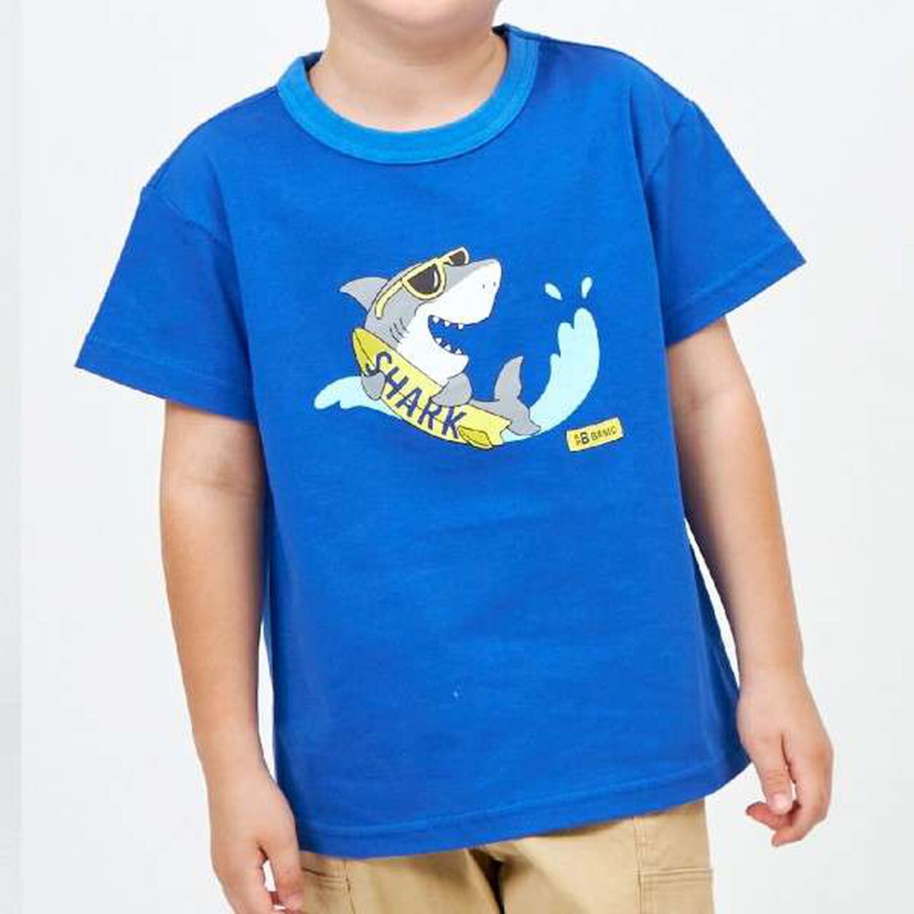 KP Boy Shark Print Short Sleeve T-Shirt,Black, large image number 18