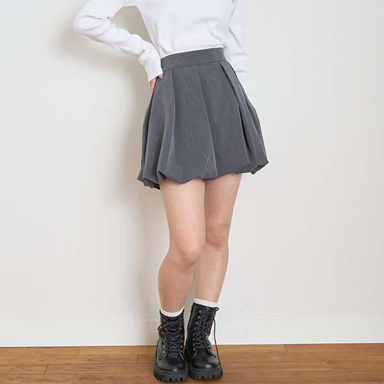 [DHOLIC] Balloon Skirt Pants,Gray, large image number 13