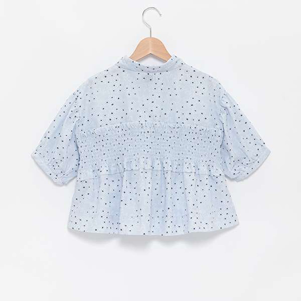 [AMI] Flower Bird Shirring Blouse,Navy, large image number 1