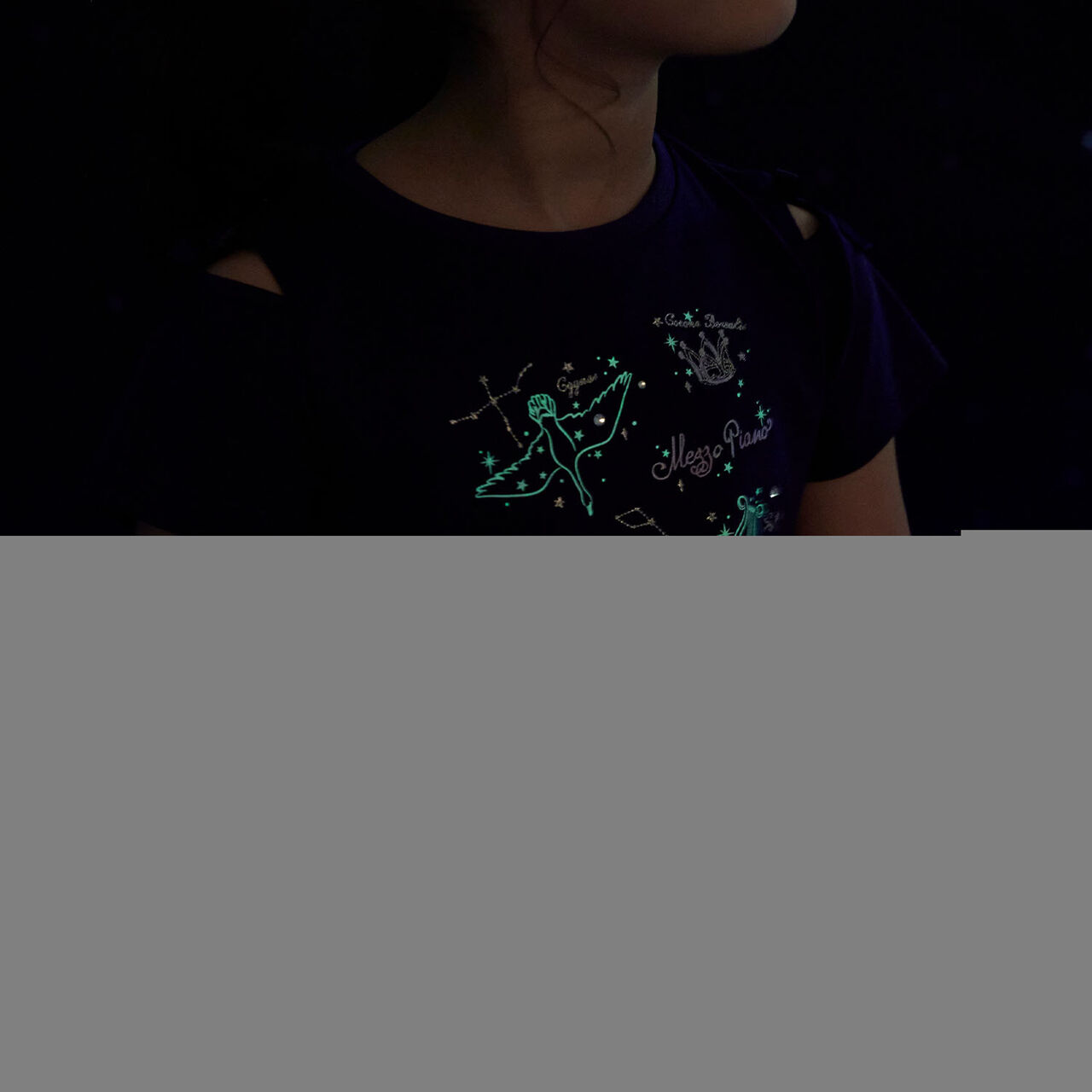 Glow-in-the-Dark Constellation Short Sleeve T-Shirt [Cool Touch],Off white, large image number 2