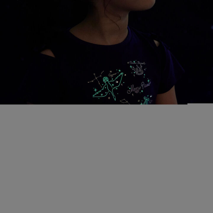 Glow-in-the-Dark Constellation Short Sleeve T-Shirt [Cool Touch],Off white, medium image number 2