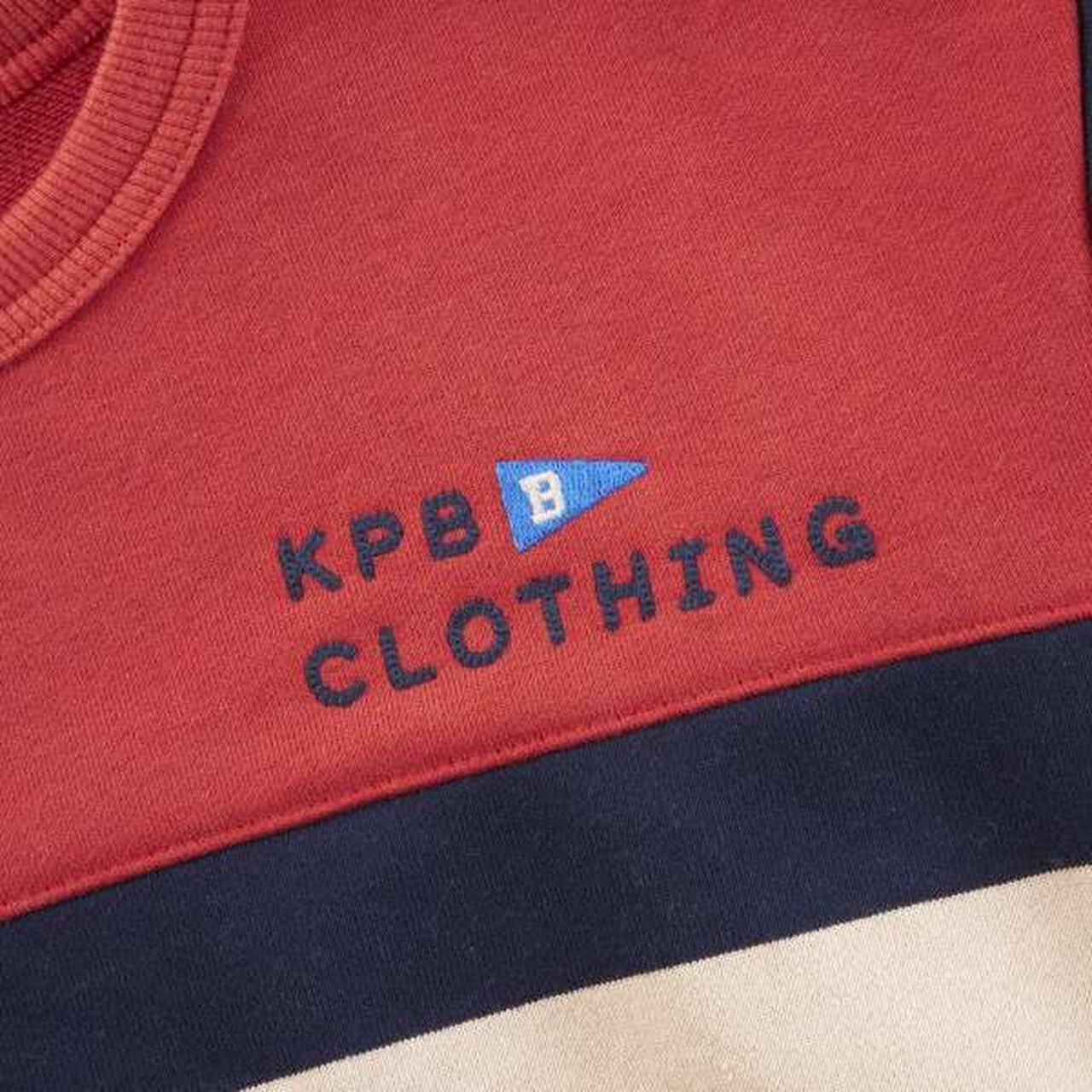 KP Boy Stripe Pattern Color Block Sweatshirt [90-140],Camel, large image number 13