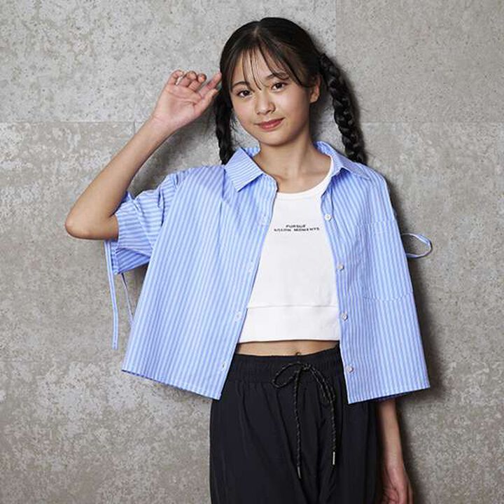 [LTXC] Inner Lining Included Drawstring Shirt,Black, medium image number 21