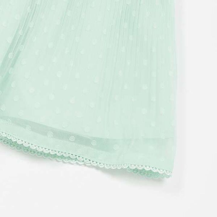 Accordion Pleated Skirt with Shell Pouch,Mint, medium image number 16