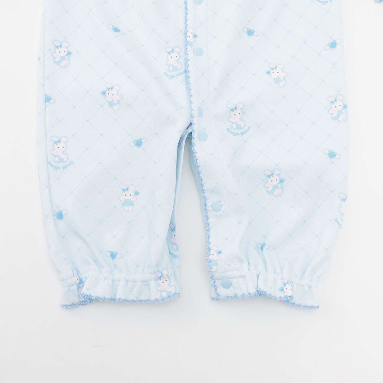 [Box Included] Angel Bunny Pattern 2 Way All & Bib Set,Sax blue, large image number 5