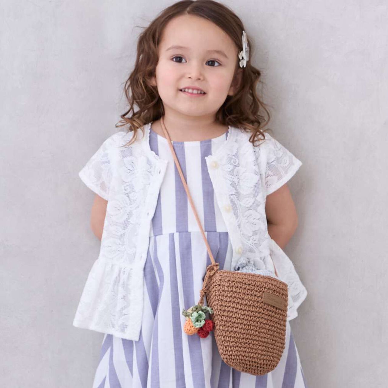 Woven Fruit Small Shoulder Bag,Camel, large image number 0