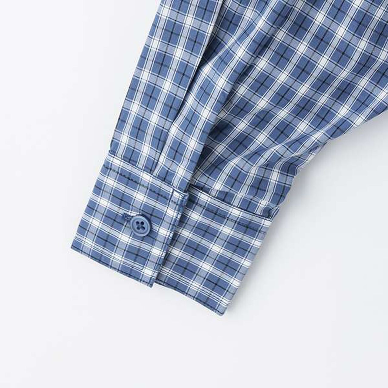 [AMI] Volume Sleeve Check Blouse,Deep blue, large image number 9