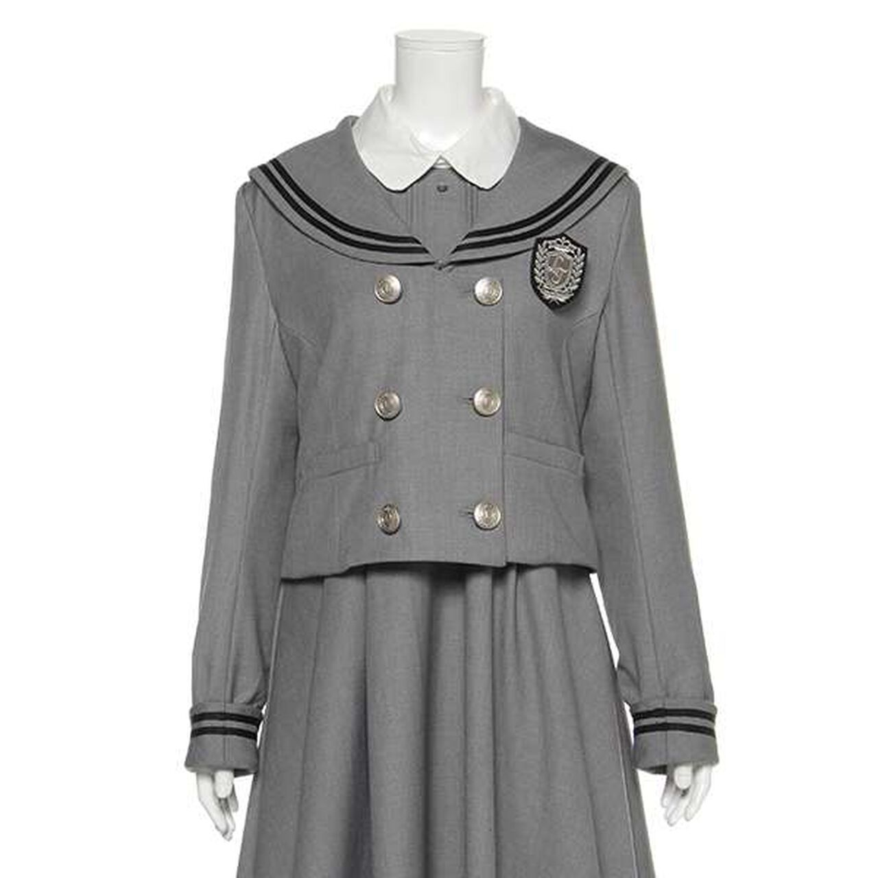 Double Sailor Jacket,Gray, large image number 10