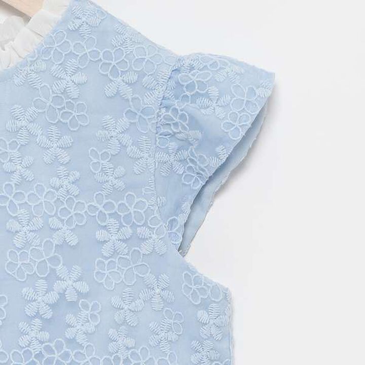 Kids Bolero Jacket + Lace Dress Set,Sax blue, medium image number 19