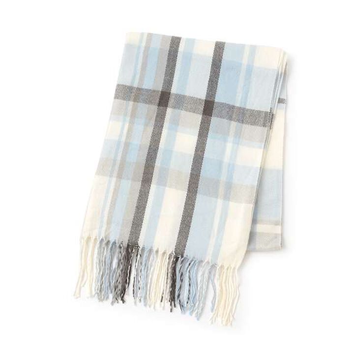 Plaid Scarf,Sax blue, medium image number 0