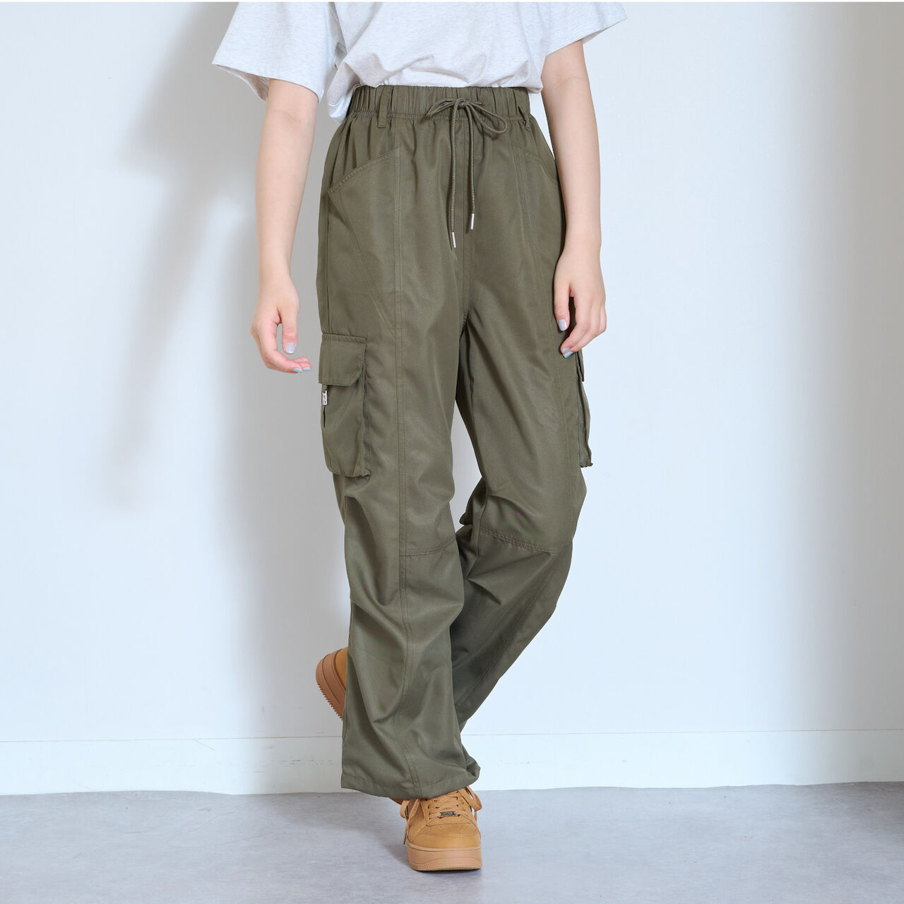 [LTXC / Quick-Dry Absorbent] Cargo Pants with Belt Loops,Off white, large image number 13