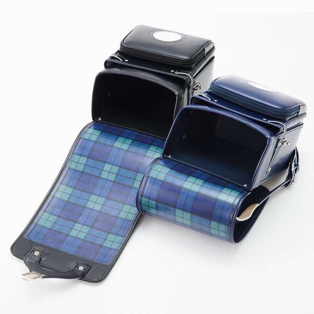 [Web Exclusive] Checkered Pattern School Backpack,Black, large image number 6