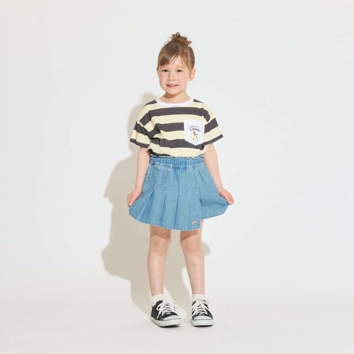 [31 Ice Cream] UV Cool Touch Shape-Retaining Sherbet T Assorted Print Striped T-Shirt,Black, medium image number 23