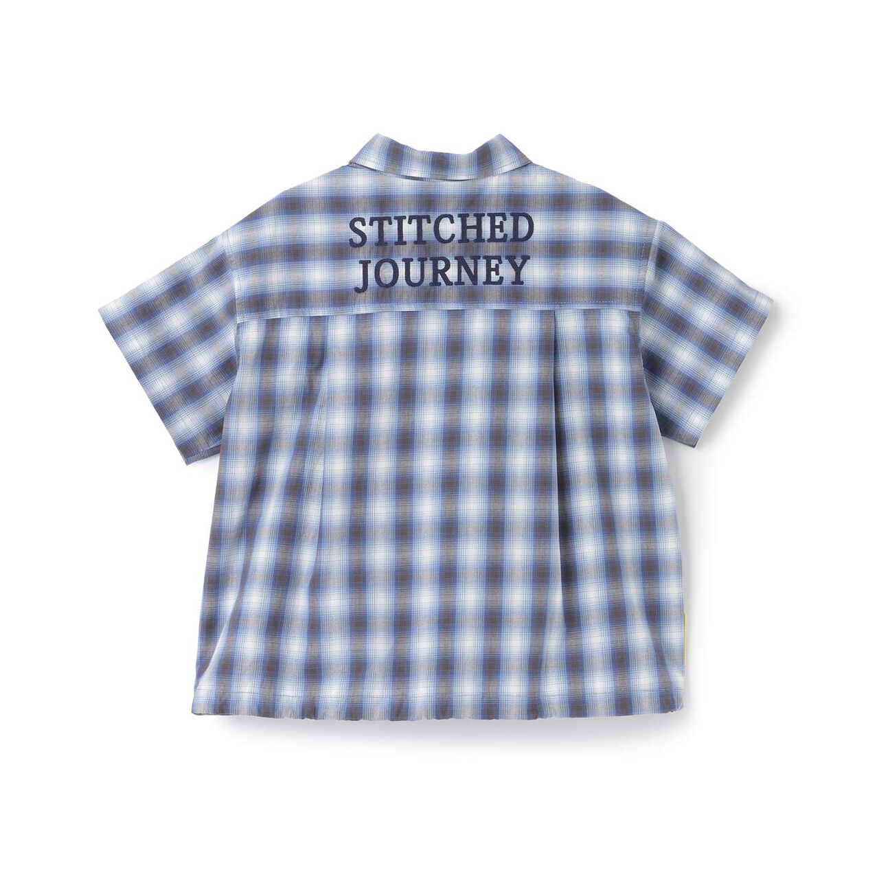 Ombre Checkered Short-Sleeve Shirt,Khaki, large image number 1