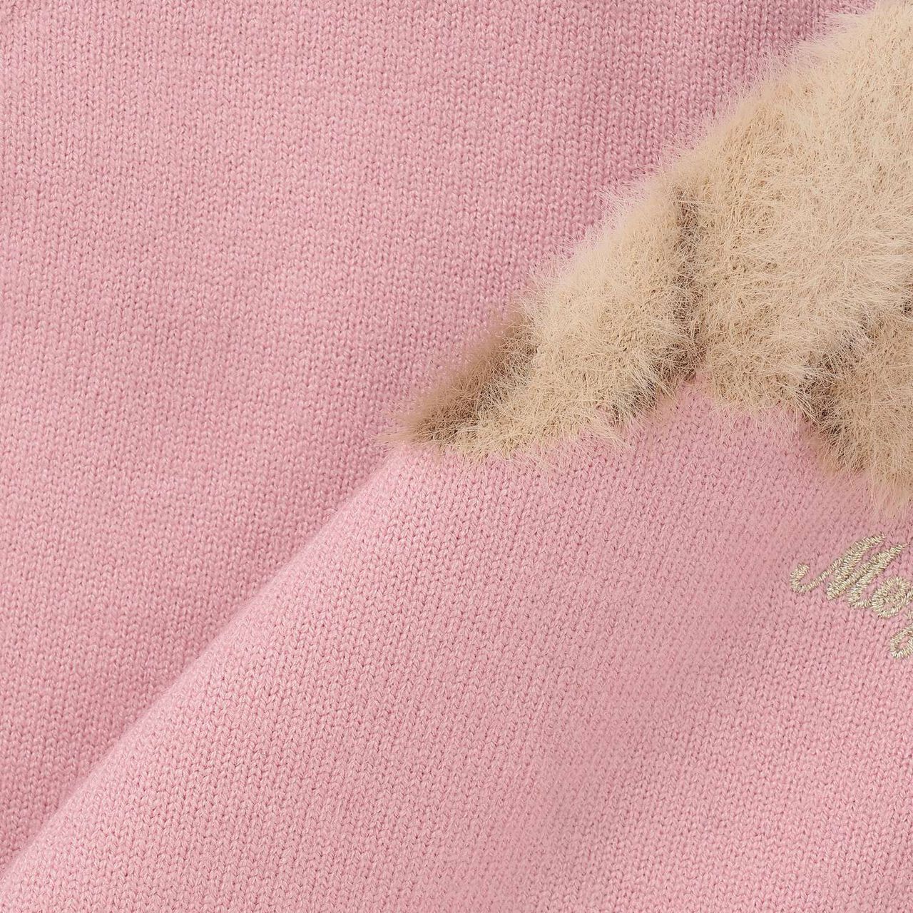 [Popular Item Restocked] [Not Available at Physical Stores] Teddy Bear Knit Pullover,Pink, large image number 4