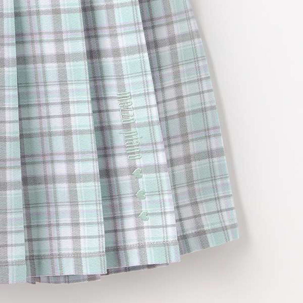 Check Pleated Skirt with Pocket,Mint, large image number 10