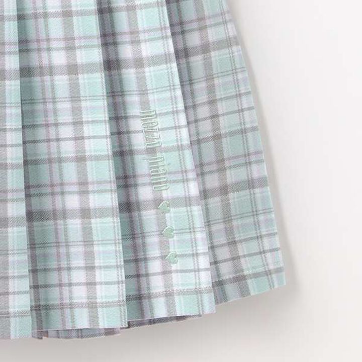 Check Pleated Skirt with Pocket,Mint, medium image number 10