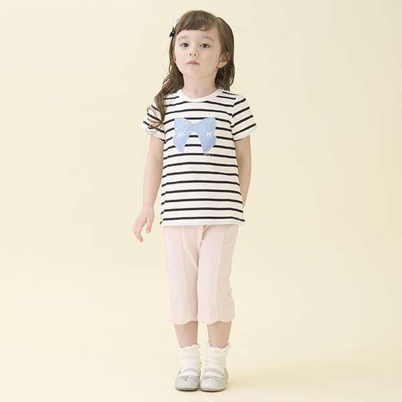 Anti-Stain Sparkling Motif T-Shirt (Kids),Light blue, large image number 10