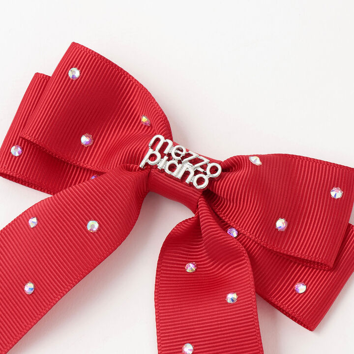 Sparkling Ribbon Hair Clip,Light pink, medium image number 2