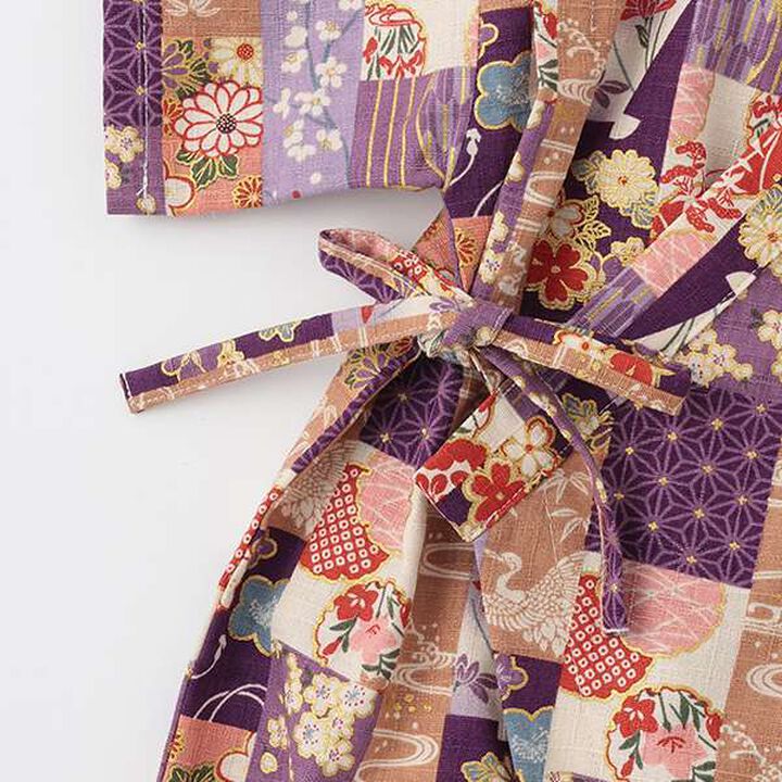 Jinbei All-in-One (Striped Patchwork Design),Purple, medium image number 4