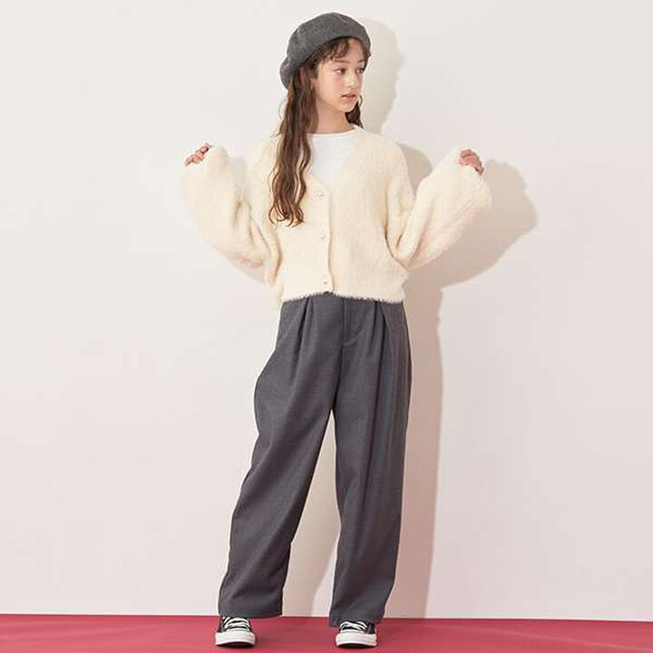 [AMI] Shaggy Cardigan &times; Long Sleeve T-Shirt Set,Light blue, medium image number 7