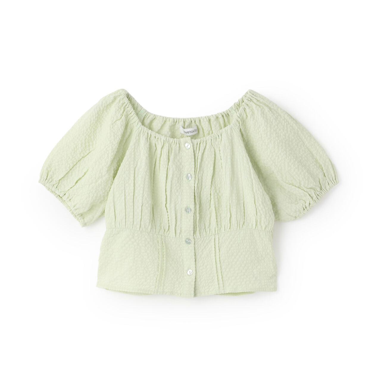 Off-Shoulder Blouse,Light green, large image number 7